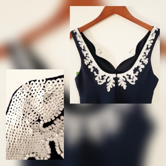 Lilly Pulitzer Gabby Shift Dress in True Navy NWT - Picture 3 of 8